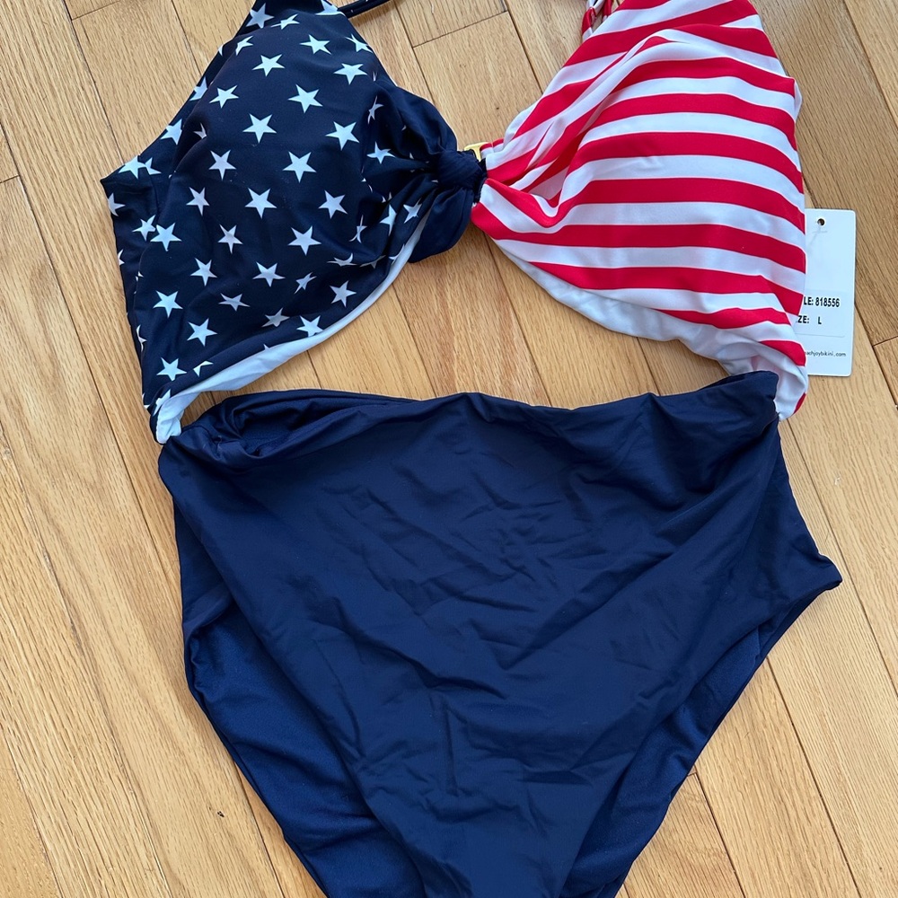 Patriotic Stars and Stripes Women's Swimsuit